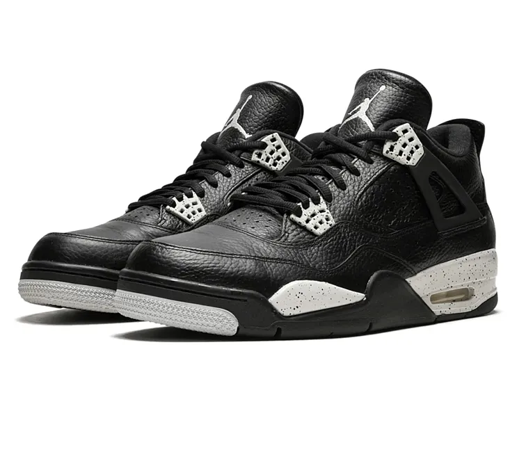 Anti - friction tennis shoes Men's Nike Air Jordan 4 LS Retro 2015 (Oreo)