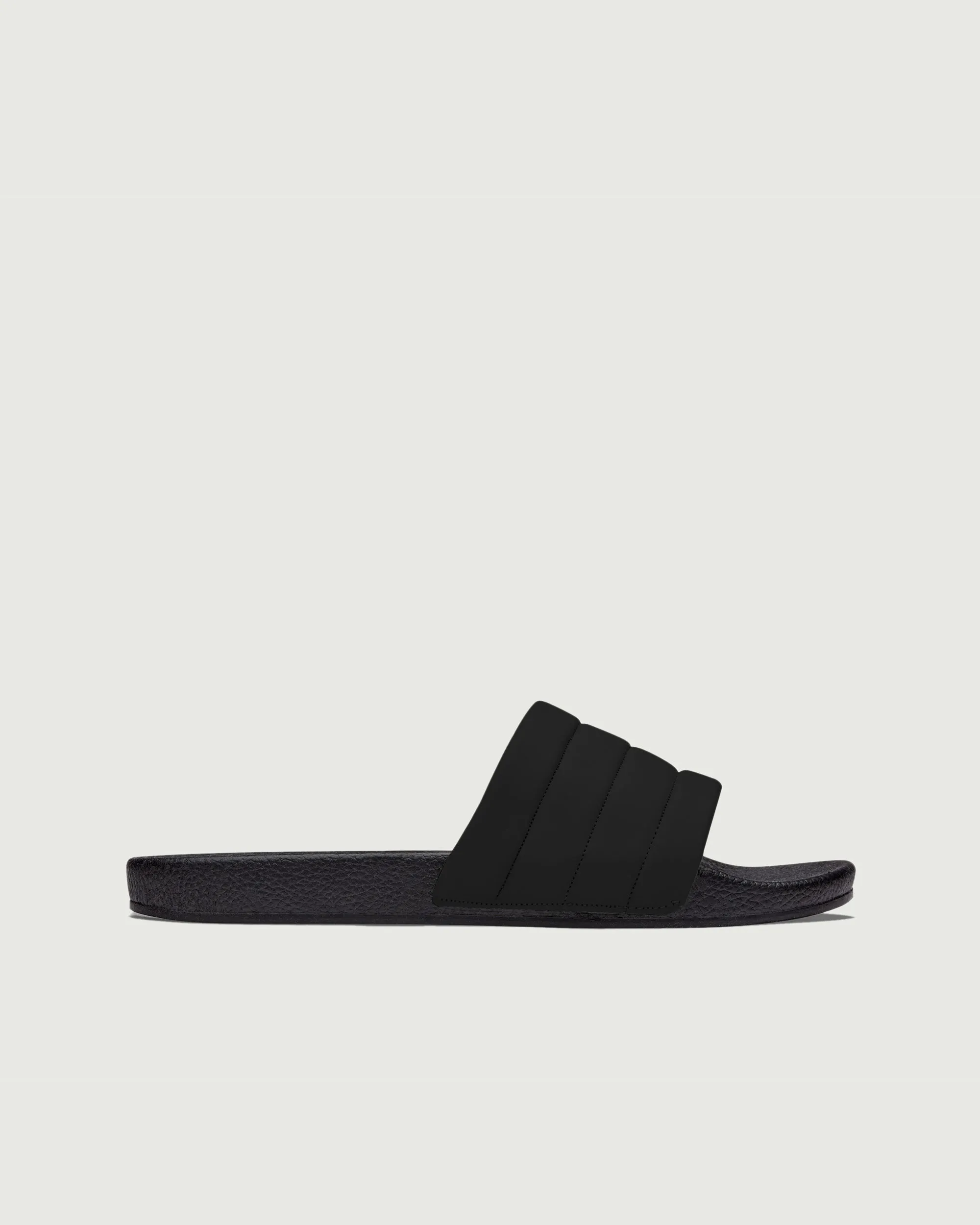 Vegan Slides | Black Simple Step-On