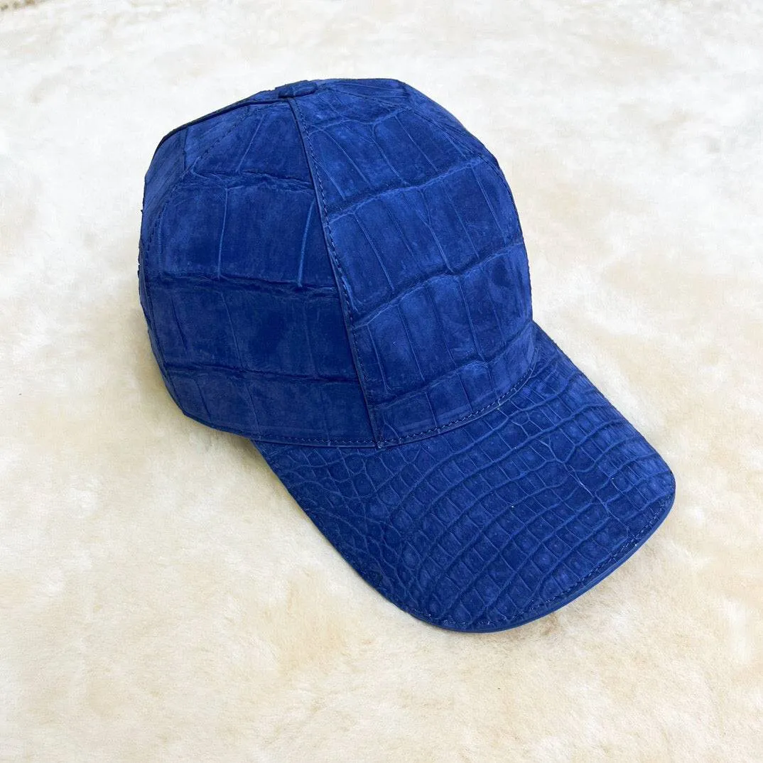 Comfort Fit Relaxing Shoes Nile Frosted Crocodile Skin Leather Baseball Cap