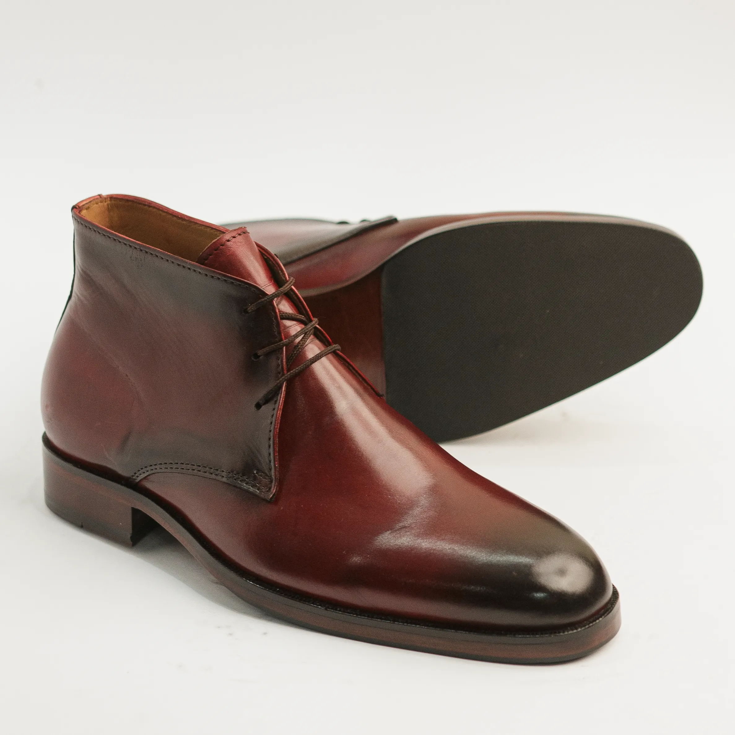 Leather Formal Lace-ups Stylish Walks Nomad - Brushup Burgundy