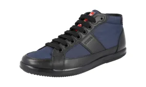 Lace Up Closure System Shock Absorption Midsole Prada Men's Multicoloured Leather High-Top Sneaker 4T2878