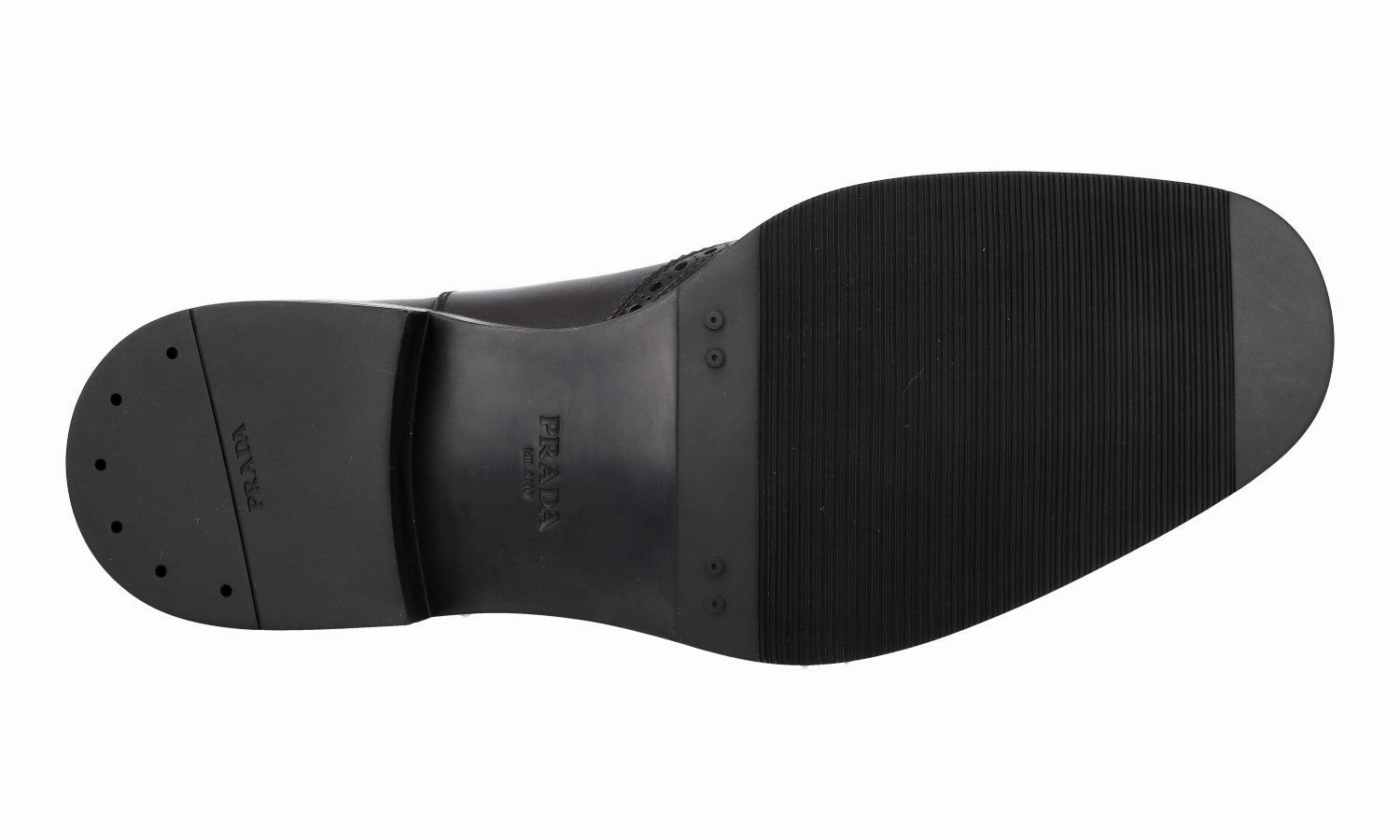 Prada Men's Brown welt-sewn Leather Half-Boot 2TE130 Daily Motion Clean Shape