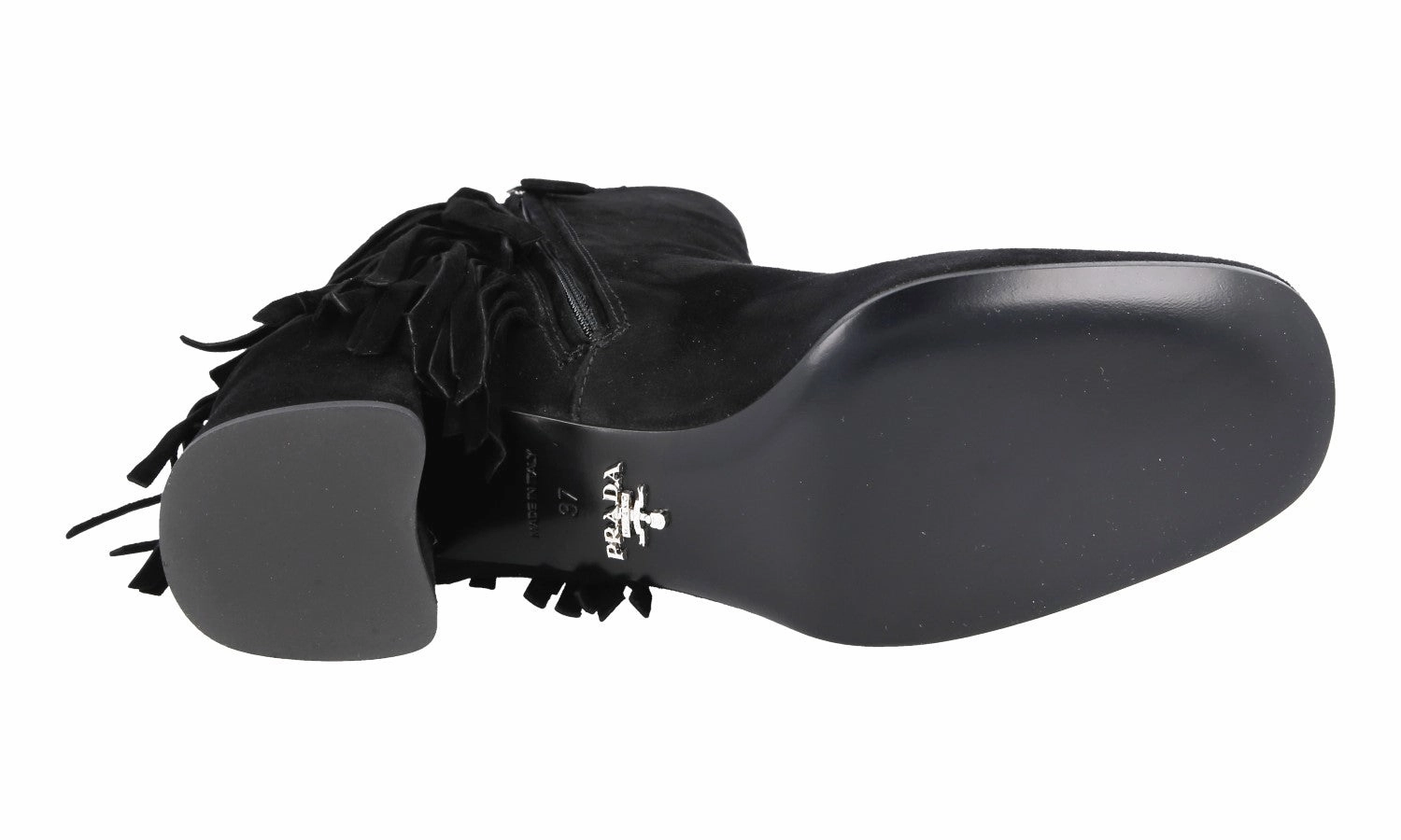 Season Change Prada Women's Black Leather Half-Boot 1T490I