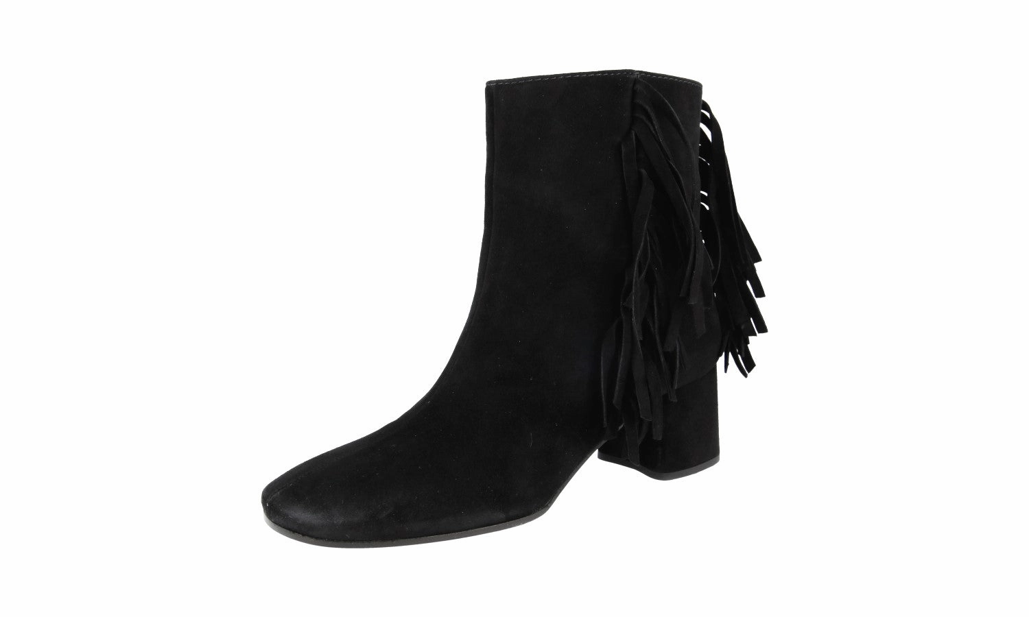 Prada Women's Black Leather Half-Boot 1T490I All-Purpose Fashion