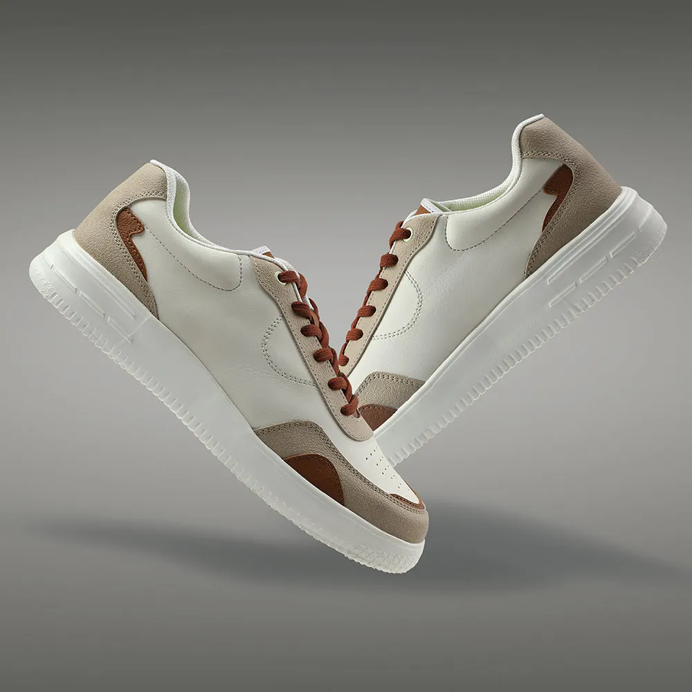 Leap7x Brown Casual Lacing Sneakers For Men AMAZER-3E By Liberty Long   Lasting Quality Sneaker Auctions