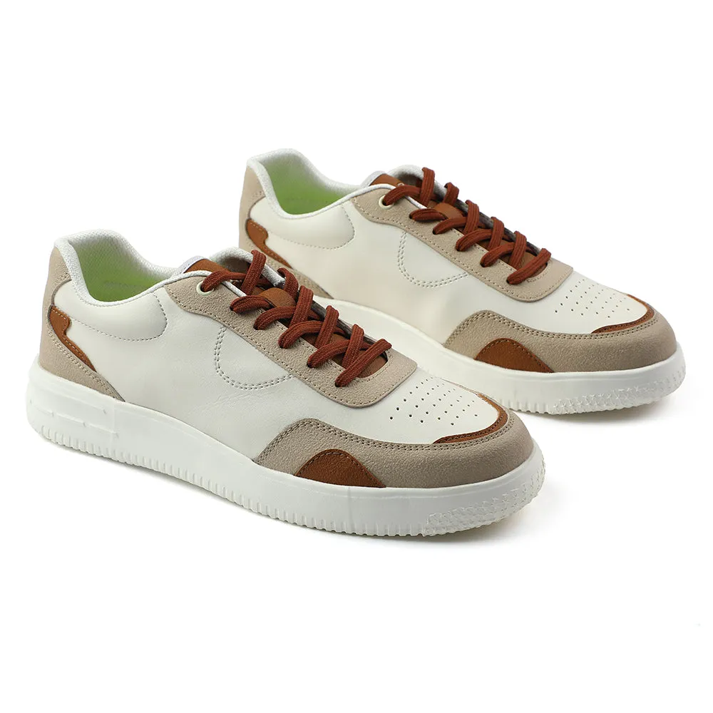 Leap7x Brown Casual Lacing Sneakers For Men AMAZER-3E By Liberty Style Neutral Stabilizing Heel Cage