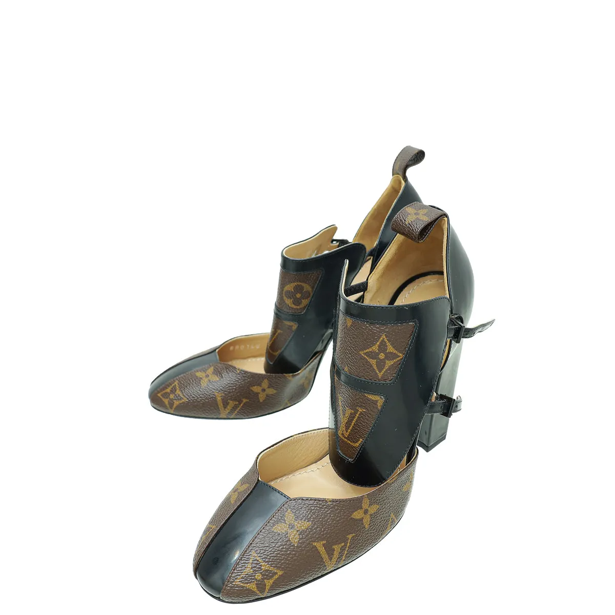 Dream Walk Louis Vuitton Monogram Black Headline Pumps 37.5