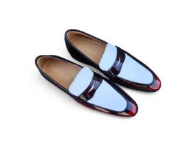 Two Tone Patent Leather Penny Loafer Perfect Fit