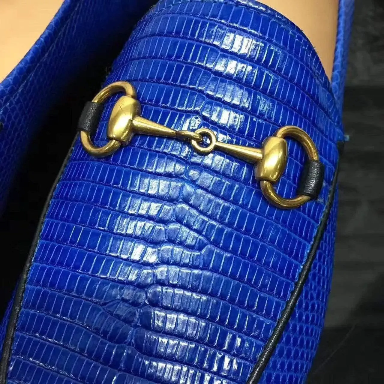 Crocodile Shoes Womens Lizard Leather Casual Dress Slip-On Loafer Shoes Shopping Mood