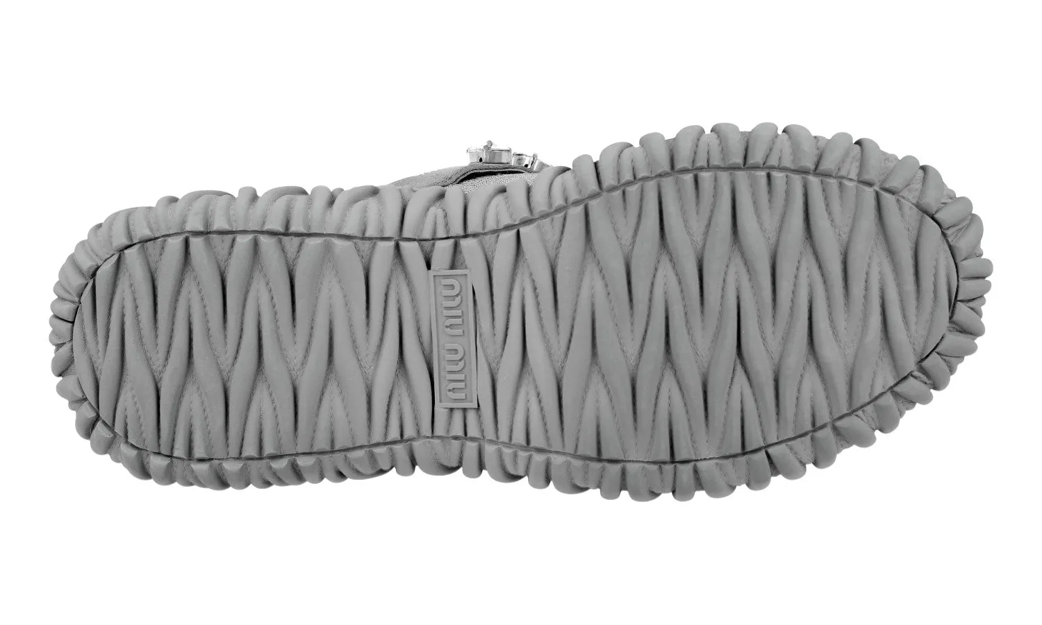 Air Cushioned Heel Anti Torsion Plate Miu Miu Women's Grey Sneaker 5S376D