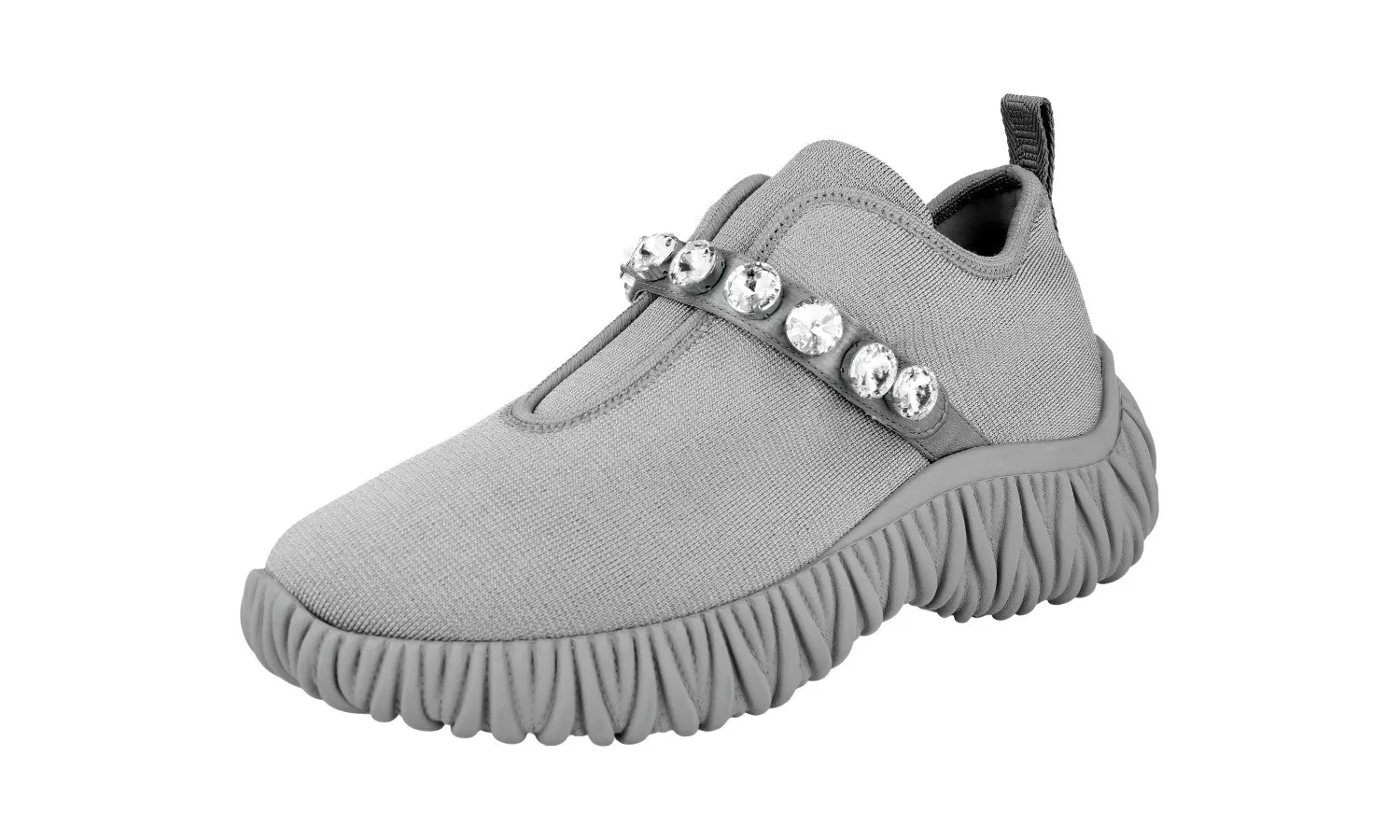 Miu Miu Women's Grey Sneaker 5S376D Supportive support