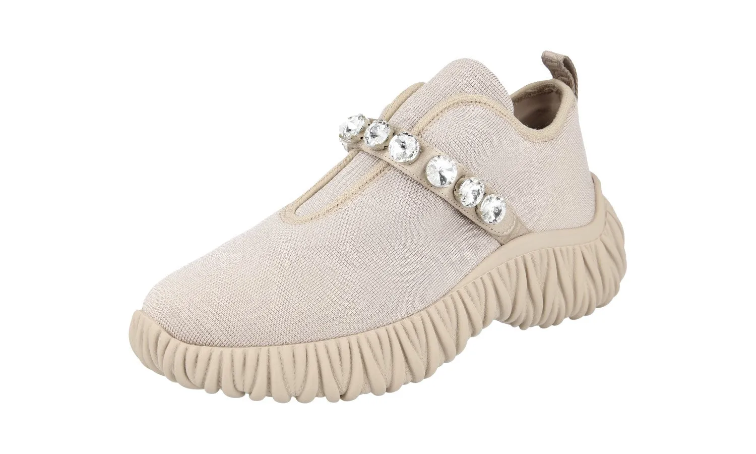 Lifestyle Trend Miu Miu Women's Beige Sneaker 5S376D