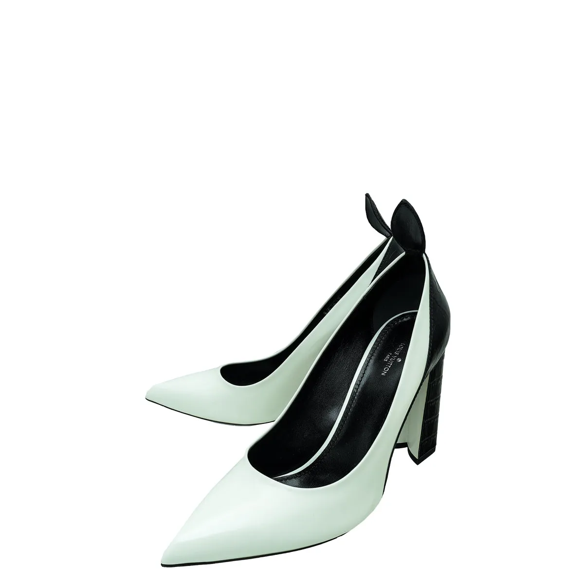 Louis Vuitton Bicolor Matchmake Calfskin Croco Embossed Pumps 41 Deep Shade