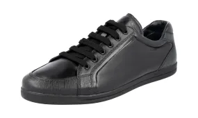 Prada Women's Black Saffiano Leather Sneaker 3E5892 Breathable piece