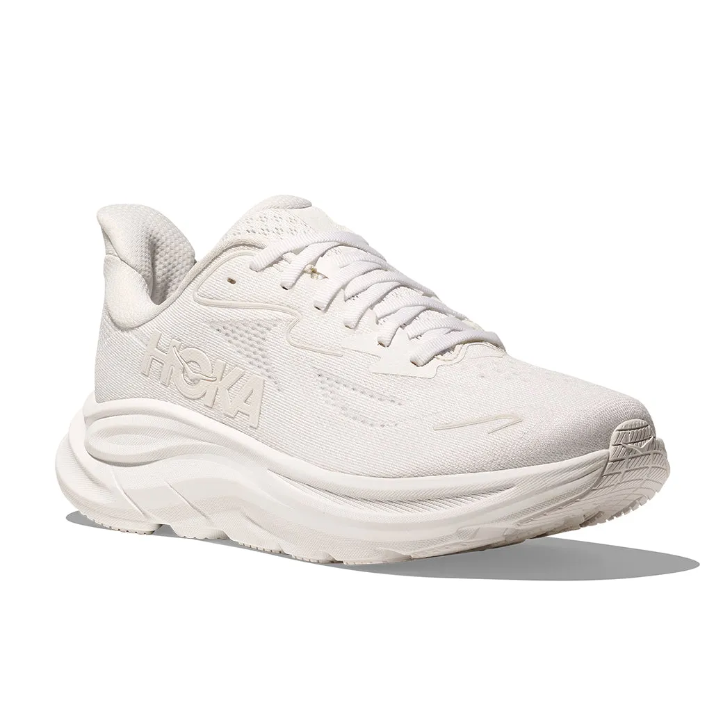 Mens Hoka Clifton 10 in White/White Trail Usage Trend-setting