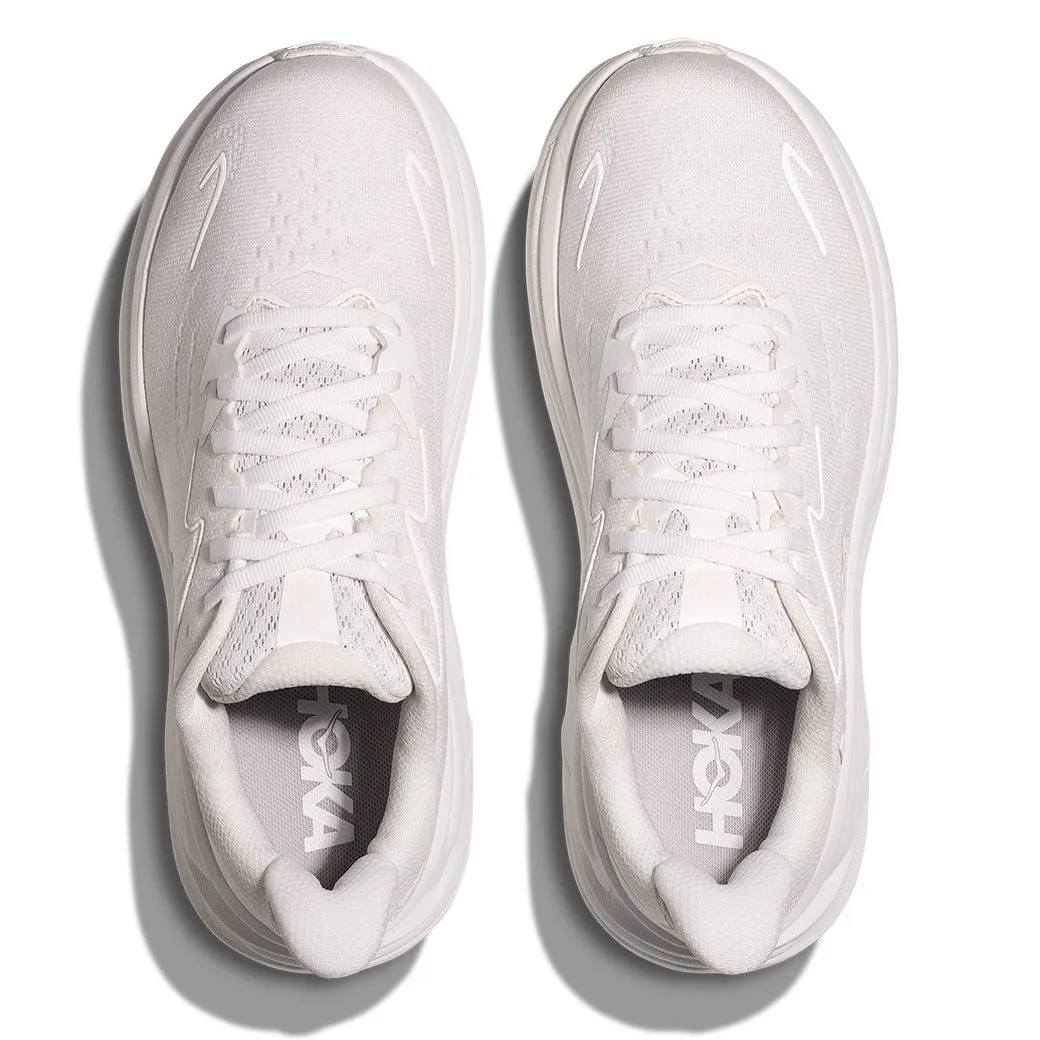 Supportive Feel Smart Look Mens Hoka Clifton 10 in White/White