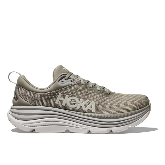 Mens Hoka Gaviota 5 Wide in Barley/Oatmilk Ultra grip