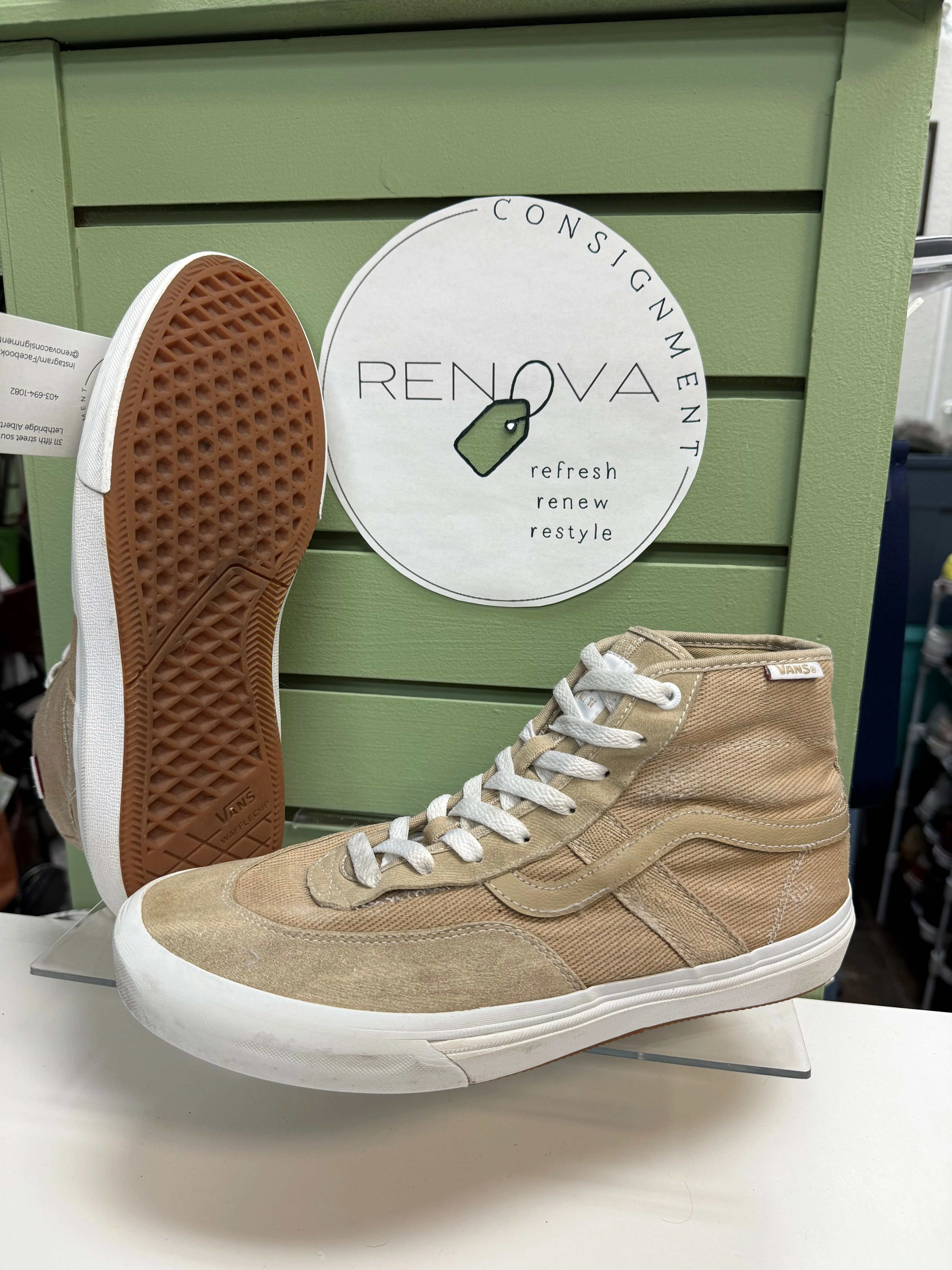 Cold - weather running stretchy shoes Vans Crockett High Top Sneakers (Mens 9.5)