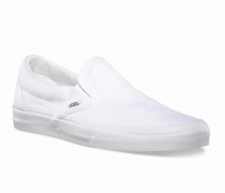 water - proof running with ankle braces Vans Classic Slip-On (True White)
