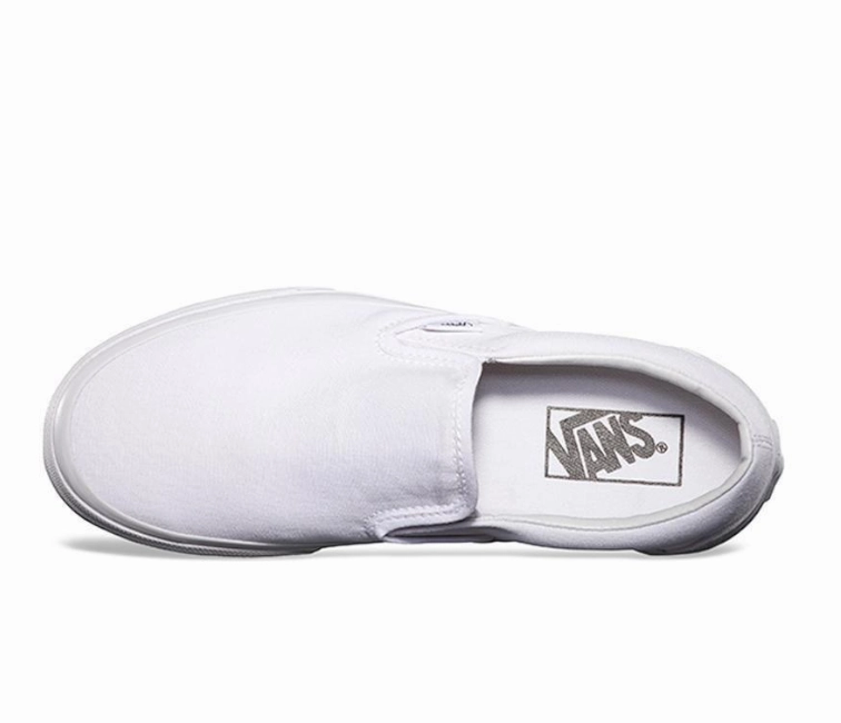 hook - and - loop closure Casual running Vans Classic Slip-On (True White)