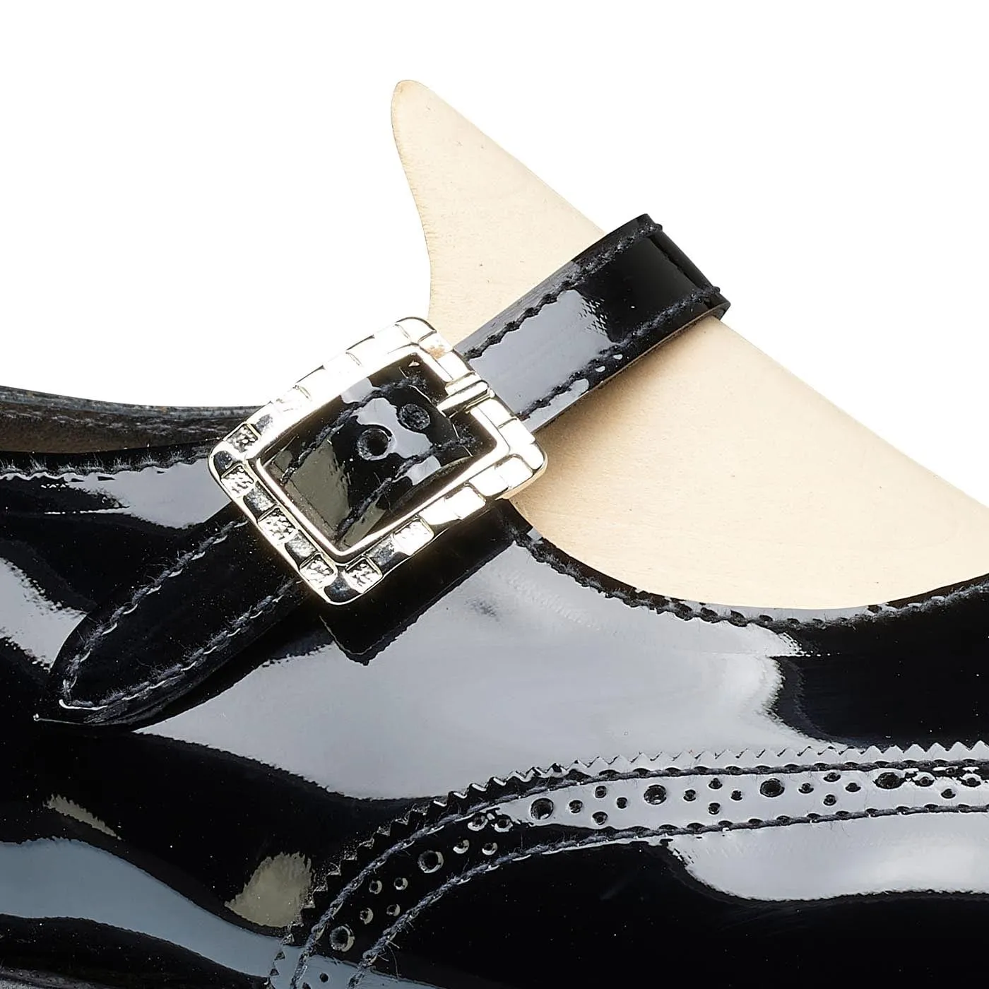 Mary Black Patent Heel Pad