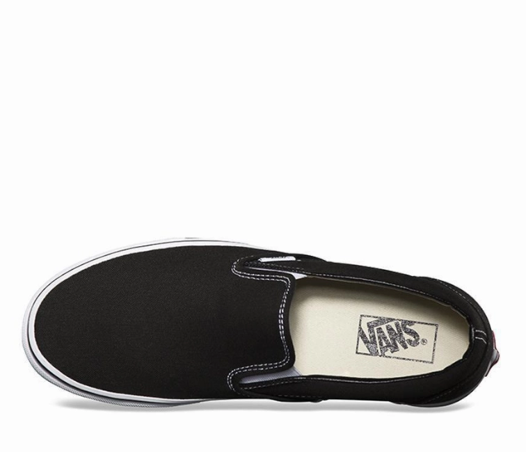 supportive upper shoes Vans Classic Slip-On (Black/White)