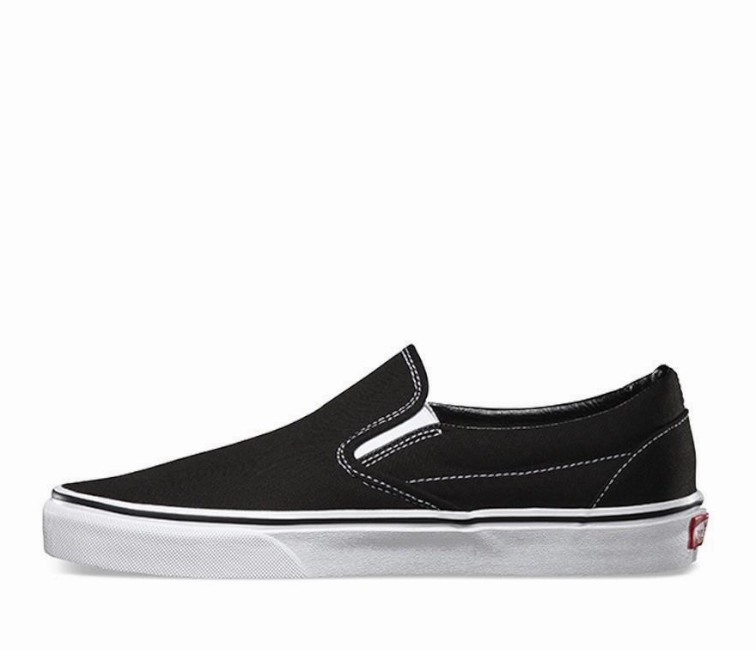 personal - growth running for a better life Vans Classic Slip-On (Black/White)
