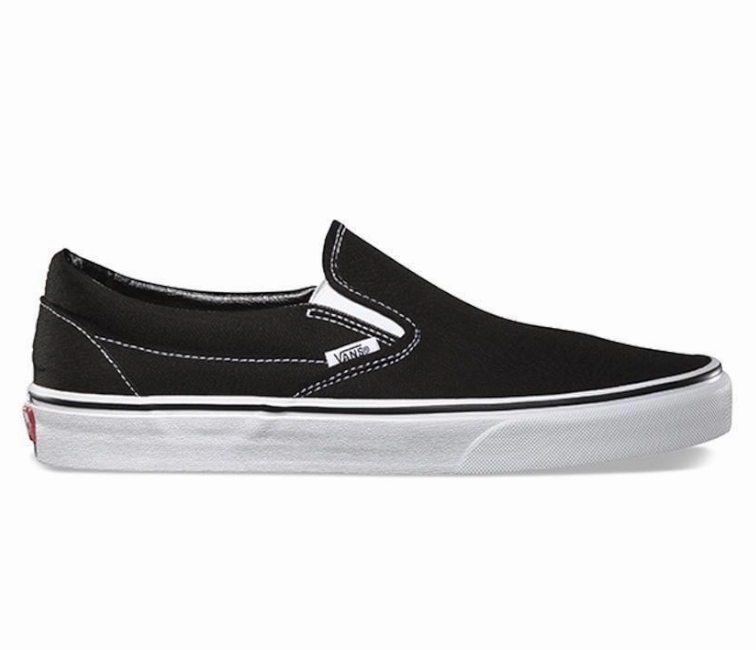 Vans Classic Slip-On (Black/White) minimalist - style shoes