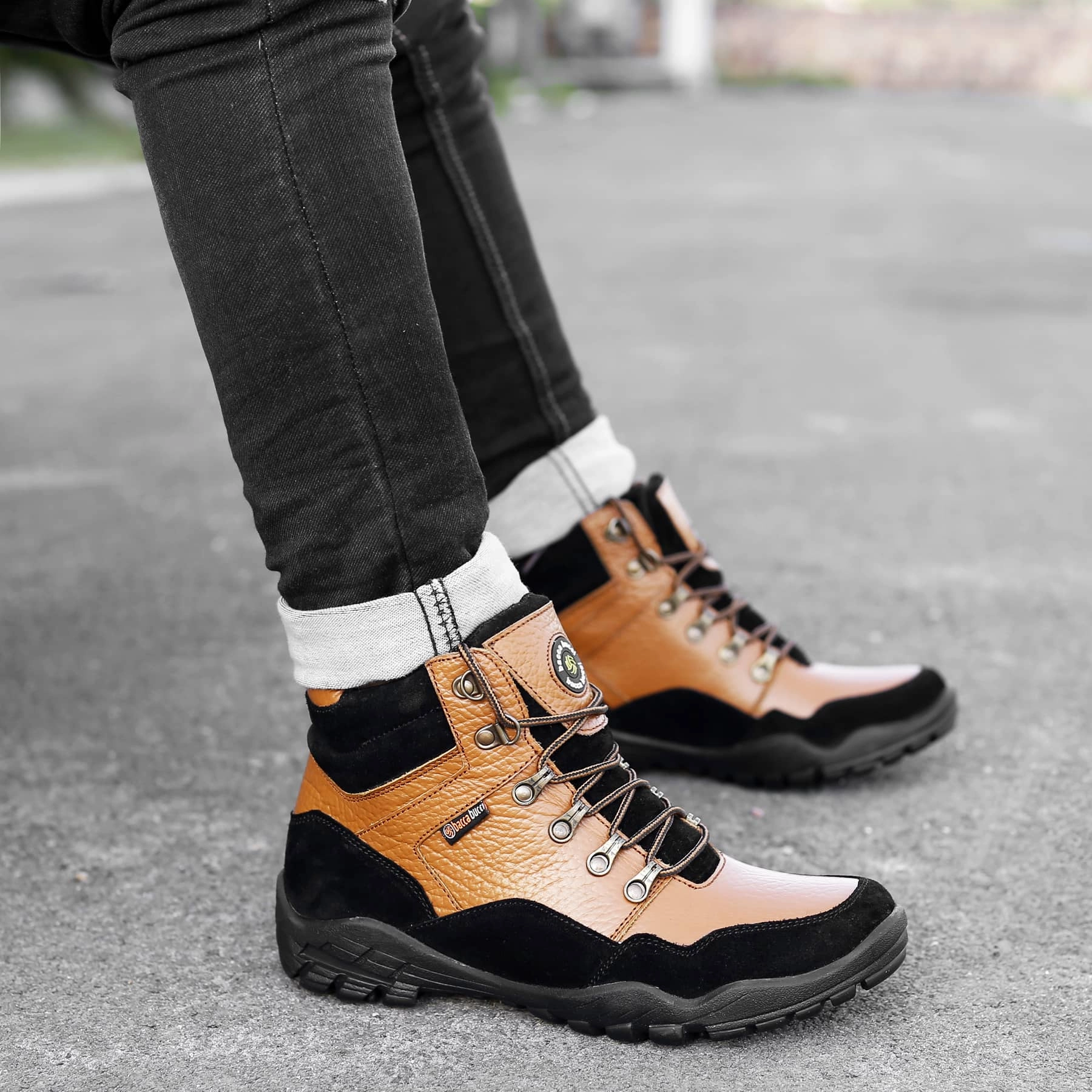 Hiking Indoor Use Bacca Bucci Genuine leather Grain boots