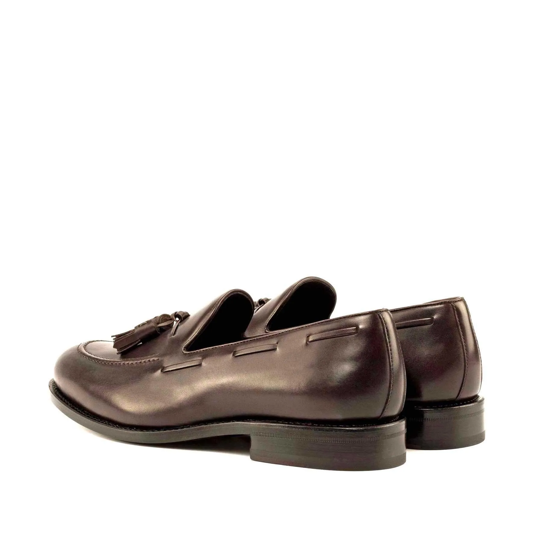 Firm Step Tassel Loafer dark brown box calf
