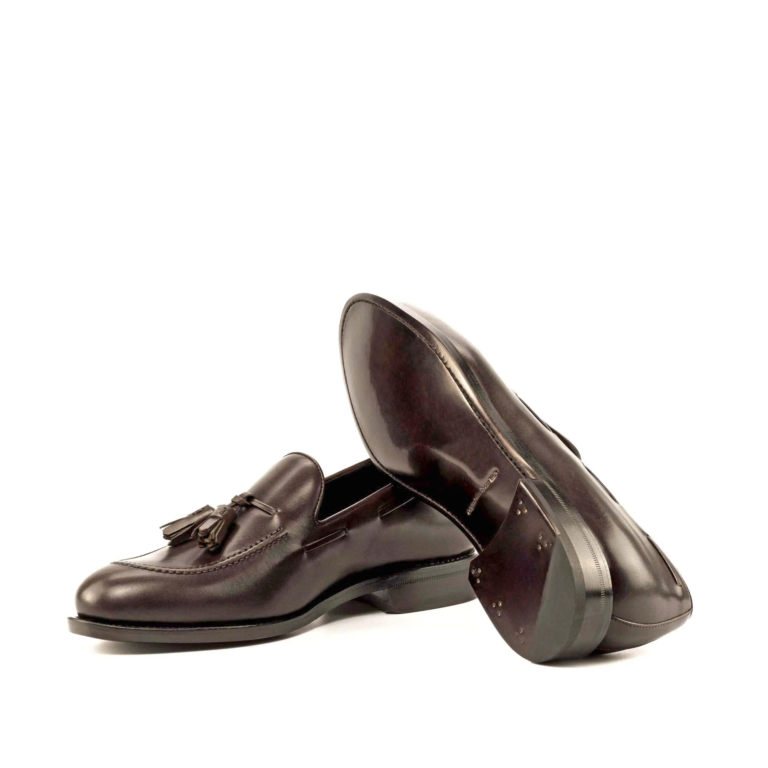 Sturdy Build Tassel Loafer dark brown box calf