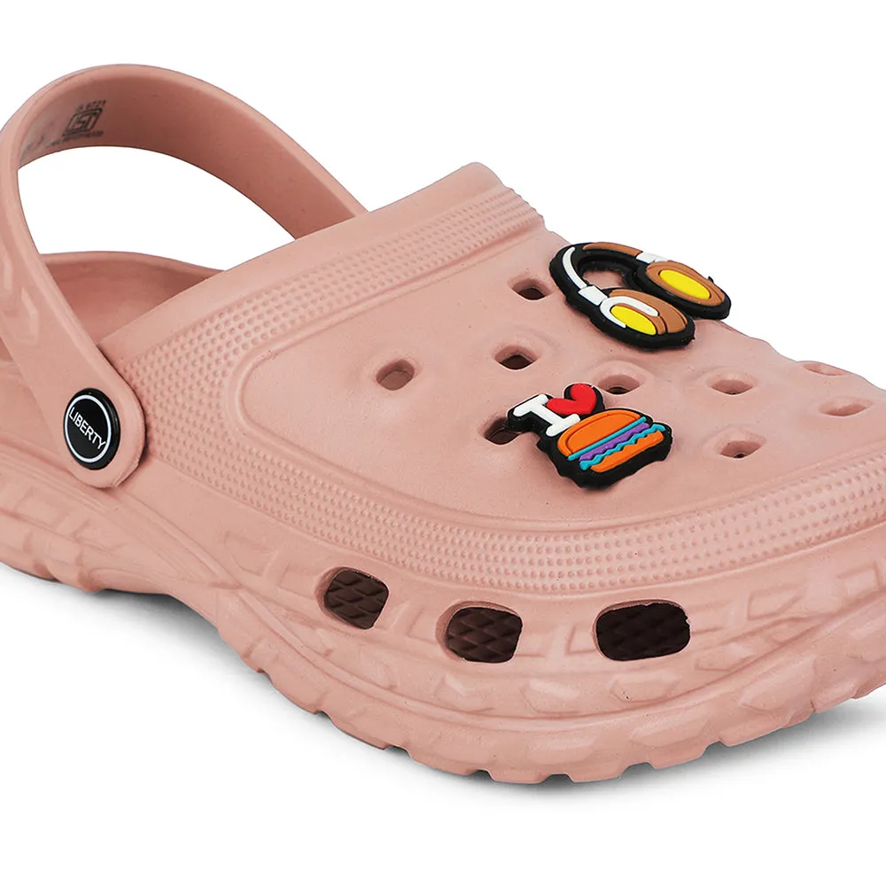 Comfort Slip A-HA Peach Casual Slingback Clogs For Kids PRL-4 By Liberty