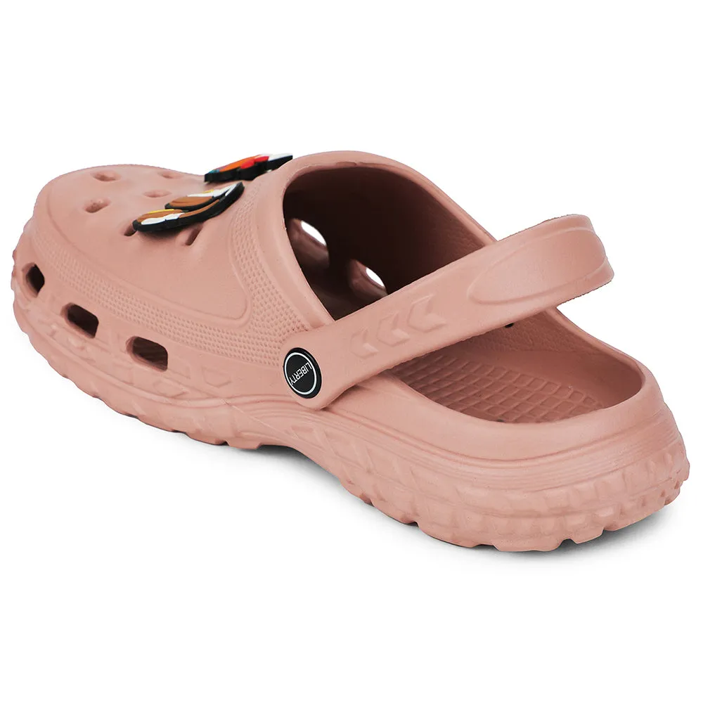 A-HA Peach Casual Slingback Clogs For Kids PRL-4 By Liberty Slip Resistant Tread
