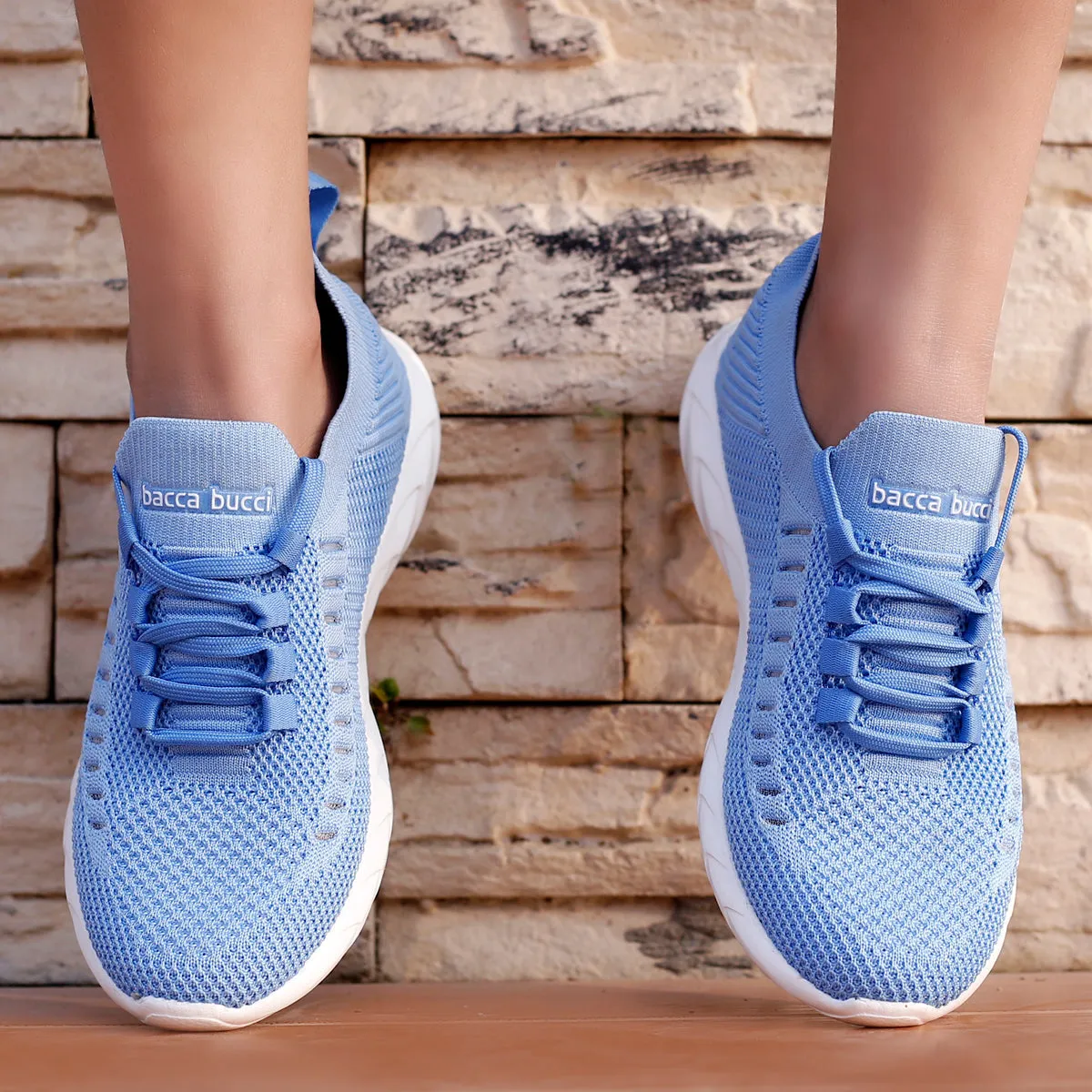 running in circular tracks shoes performance - maximized shoes Bacca Bucci FISHJET Sneakers Shoes for Women | Blue Women Running & Training Shoes