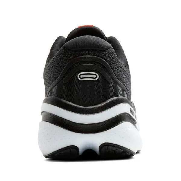 Mens Brooks Running Ghost Max 2 in Black/White/Fiery Red Ventilated Footbed