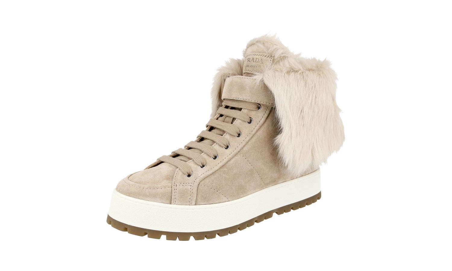 Active Walk Prada Women's Beige welt-sewn Leather Half-Boot 3T6087