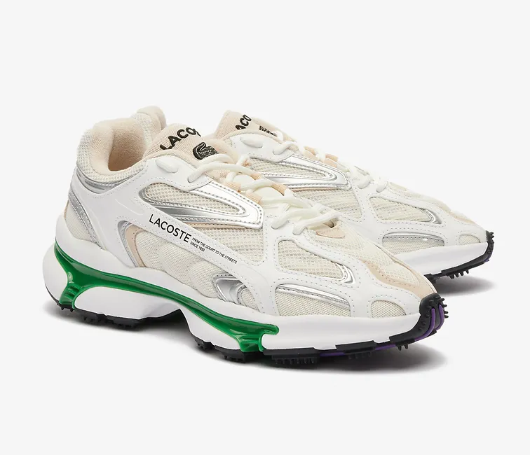 Men's Lacoste L003 2K24 124 1 SMA (White/Green) running shoes for beginners Performance-enhancing