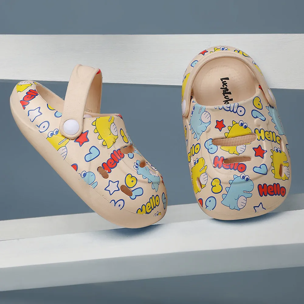 Breathability Enhancement Lucy & Luke Beige Casual Clogs For Kids SANDWALK By Liberty