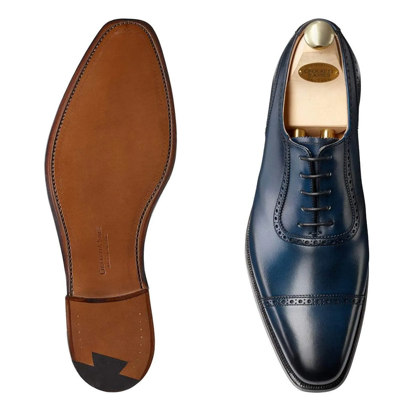 Father Son Oxfords Simple Leather Walk Westbourne Blue Burnished Calf