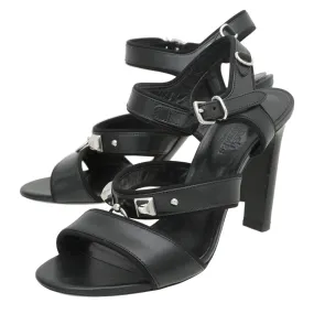 Trail Strong Trail Ease Hermes Black Collier Chien Ankle Strap Sandals 37
