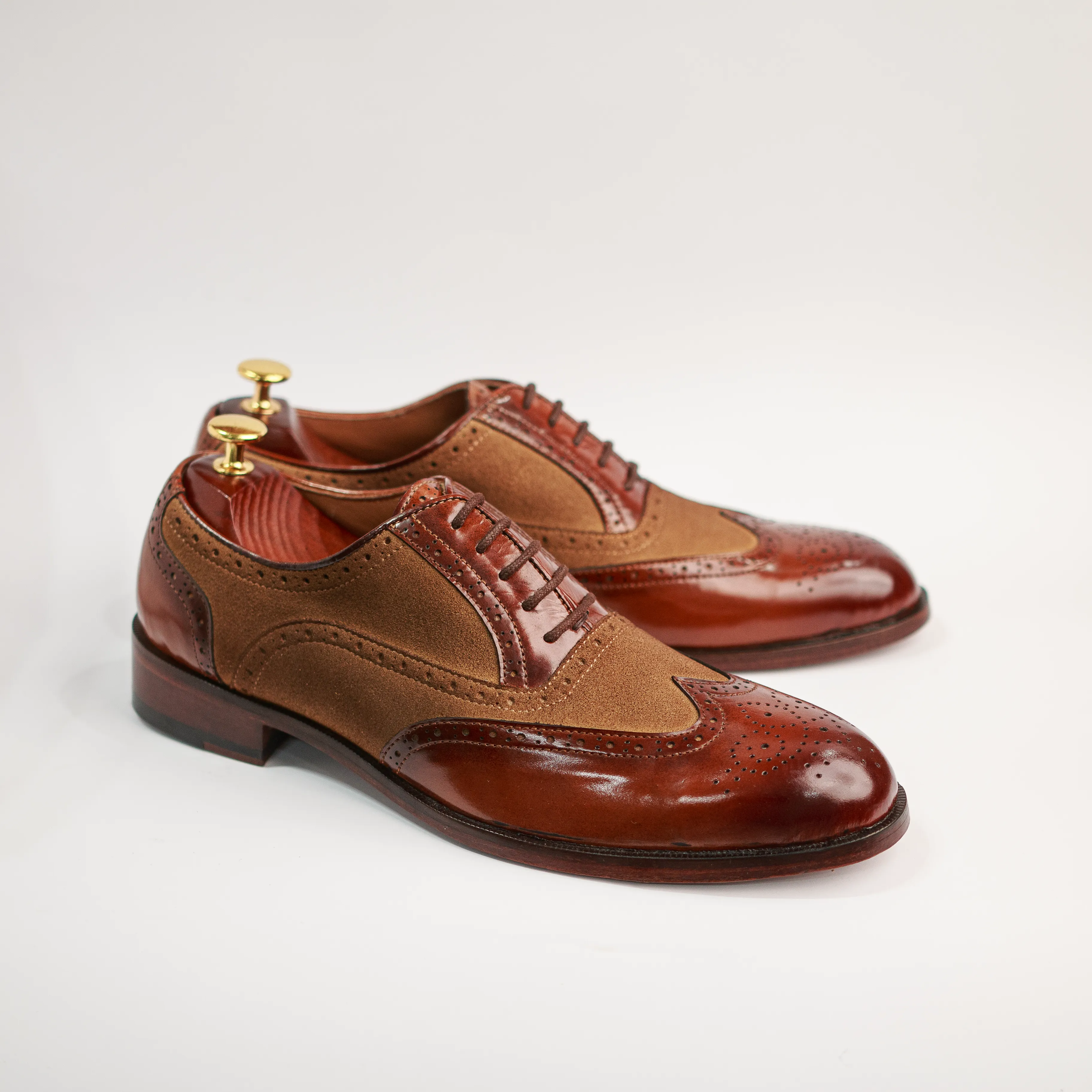Windsor -  Brown & Tan Top Grain Oxfords Matte Finish Urban Lifestyle