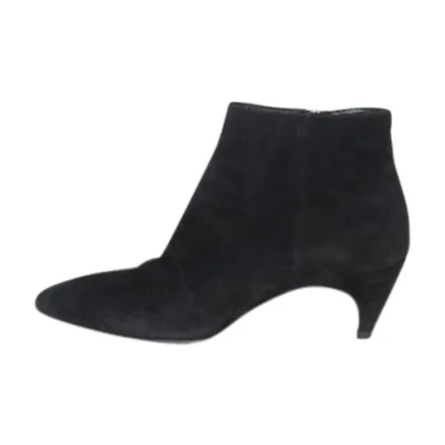 Supportive structure Prada Suede Kitten Heel Ankle Boots