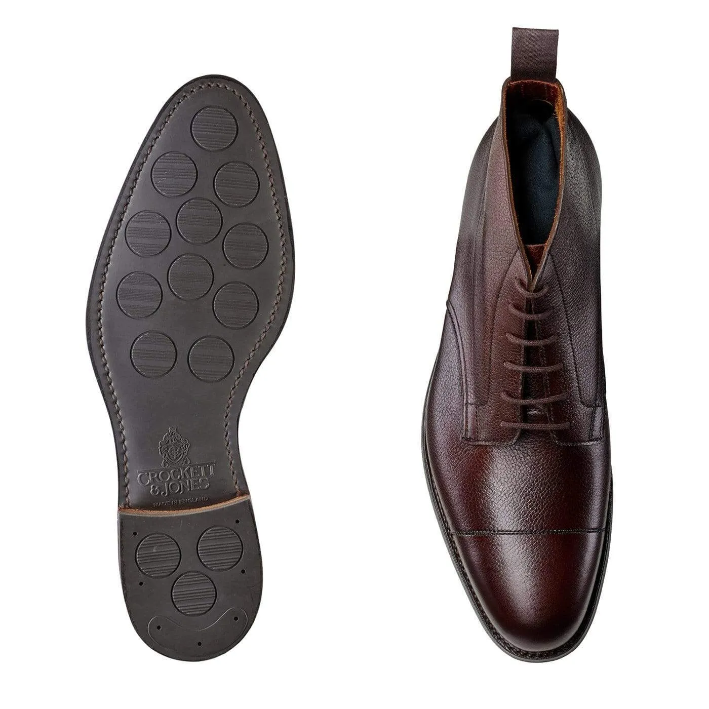 Wye Dark Brown Pebble Grain Legacy Fit