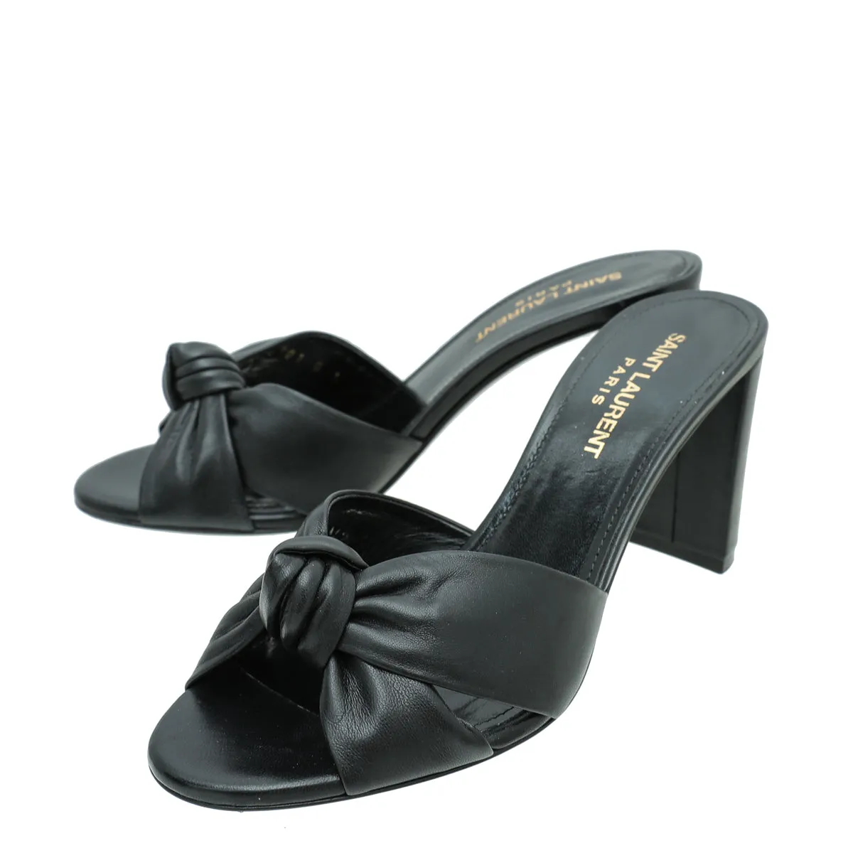 Autumn Sandals YSL Black Bianca Heeled Mules 36