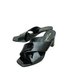 Bridal Flats and Heels Occasion Shoes YSL Black Loulou Criss Cross Mules 39