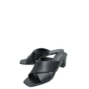 Tassel Accent YSL Black Loulou Criss-Cross Mules 41