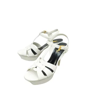 YSL White Tribute 100mm Sandal 39 Fashion Heels for Summer pointed heel sandals
