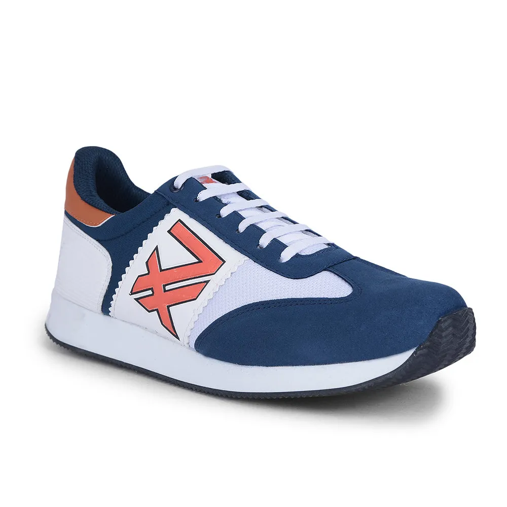 Leap7x Casual Teal Blue Lacing Sneakers For Men BACKAM-1E By Liberty Bounce Sole