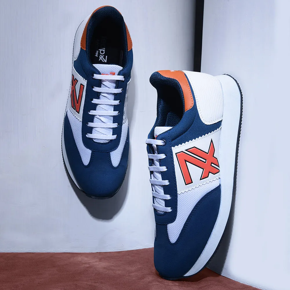 Simple Form Daily Travel Leap7x Casual Teal Blue Lacing Sneakers For Men BACKAM-1E By Liberty