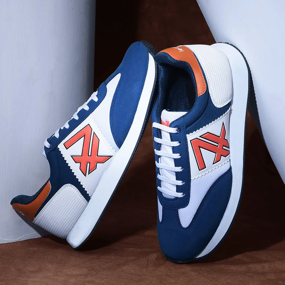 Leap7x Casual Teal Blue Lacing Sneakers For Men BACKAM-1E By Liberty Abrasion Resistant Mesh Low Zone